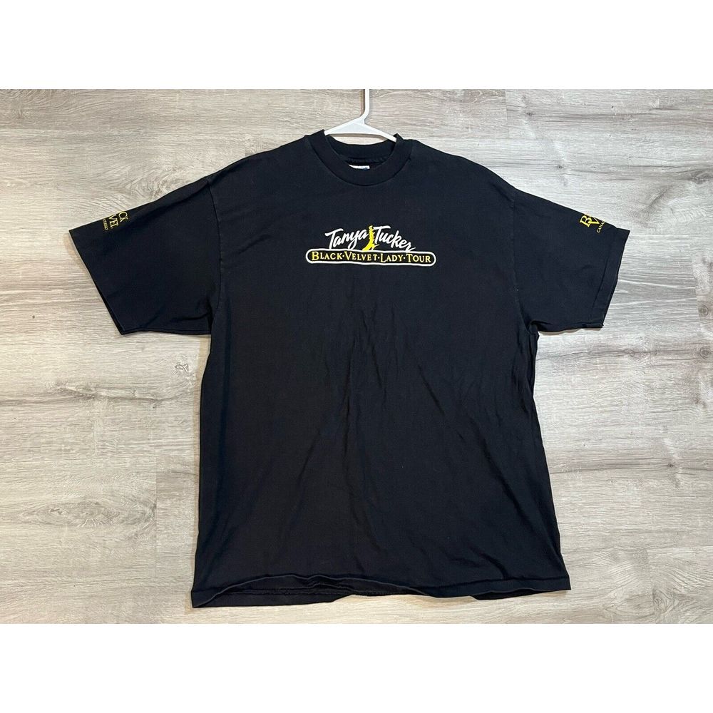 Tanya Tucker‎ 1994 Black Velvet Tour Black Single Stitch XLarge USA tshirt